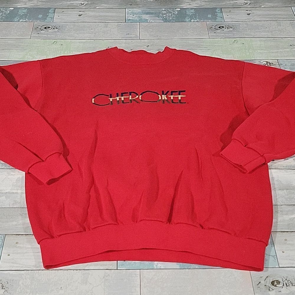 Vintage Cherokee Red Crew Sweatshirt sz Large